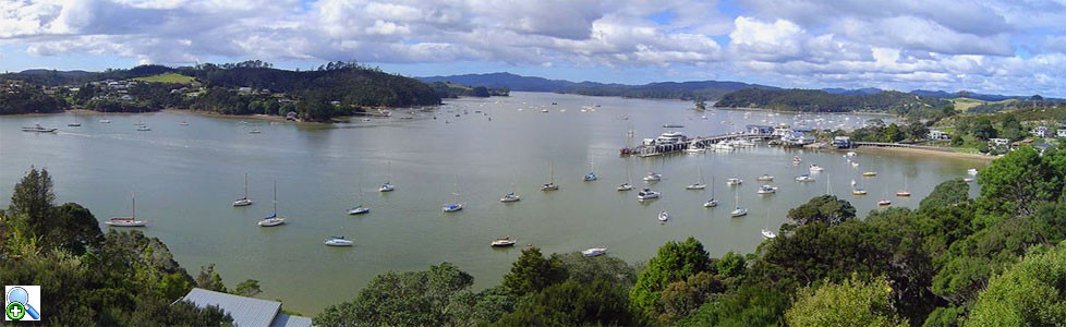 View of Opua harbour from Hannah de Haven, Bay of Islands, New Zealand